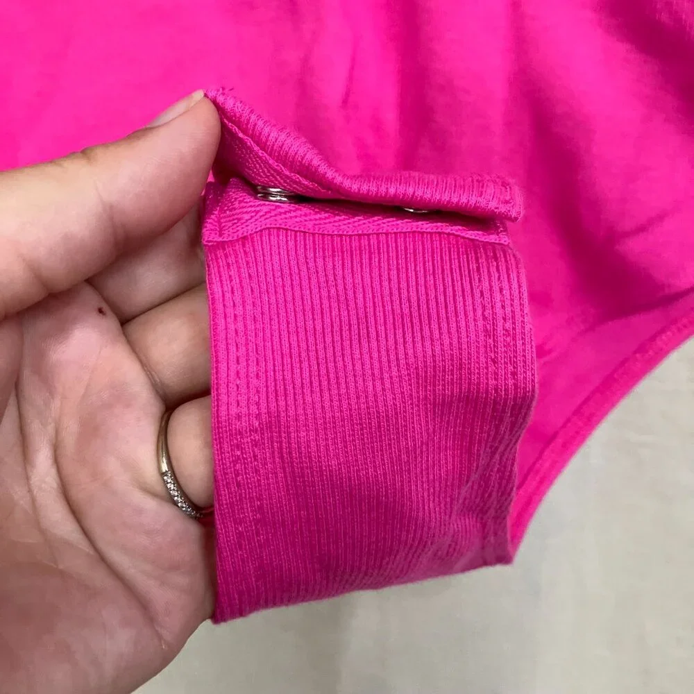 NWT A New Day Women's Size Medium Pink Drape Front Sleeveless Tank Top Bodysuit